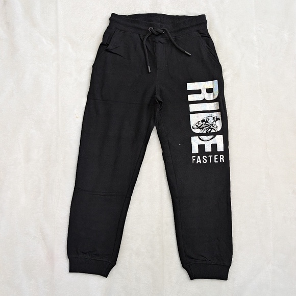 Black Ride Faster Jogger Pants – Sporty Comfort Meets Street Style 6/7, 7/8, 8/9 - Picture 1 of 6